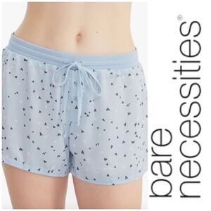 BARE NECESSITIES - NWT-L Sz M Rise & Shine Printed Satin Shorts/Floating Hearts